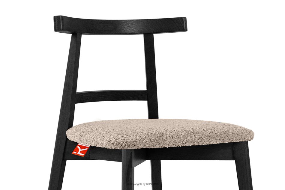 LILIO Vintage Boucle Stuhl dunkelbeige/schwarz 2 tlg. dunkelbeige/schwarz - Foto 6