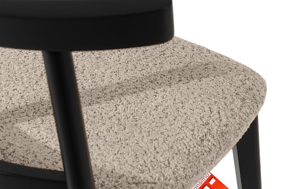 LILIO Vintage Boucle Stuhl dunkelbeige/schwarz 2 tlg. dunkelbeige/schwarz - Foto 7