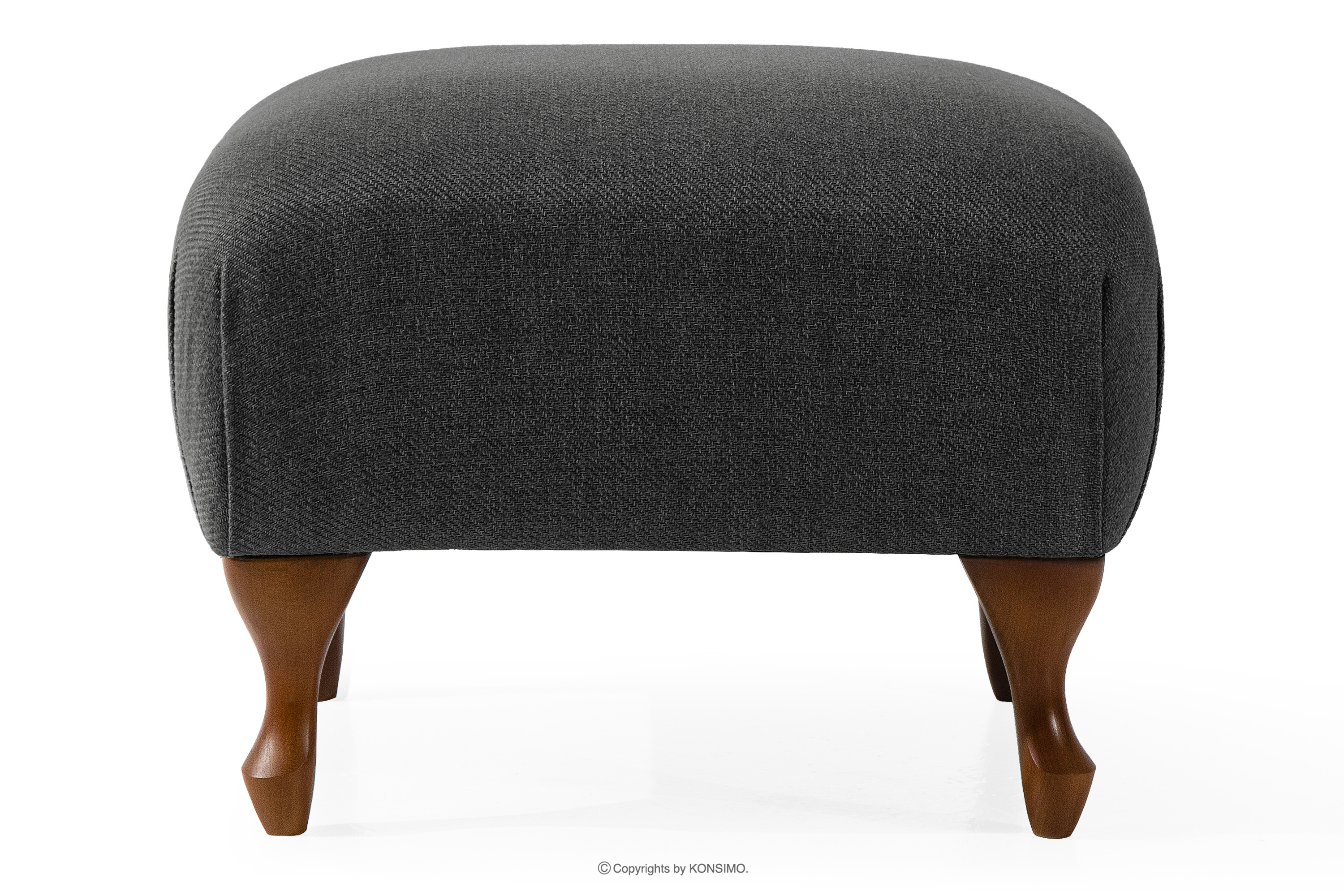 Klassischer Wohnzimmersofa anthrazit geflochtener Stoff
