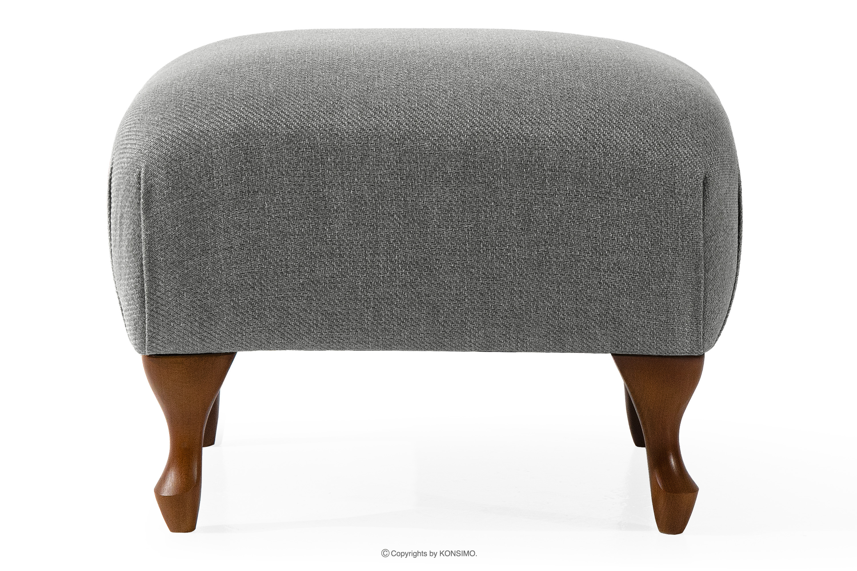 Klassischer Wohnzimmersofa Aschgrau Webstoff