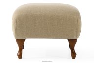 Klassischer Wohnzimmersofa beige/blau geflochtener Stoff