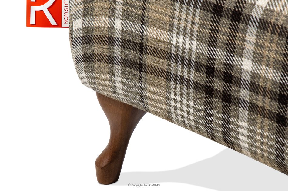 TOMIS Klassischer Wohnzimmersessel braun/beige gewebtes Material braun/beige - Foto 3