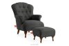 TOMIS Sessel und Pouffe Classic anthrazit Webstoff anthrazit - Foto 1
