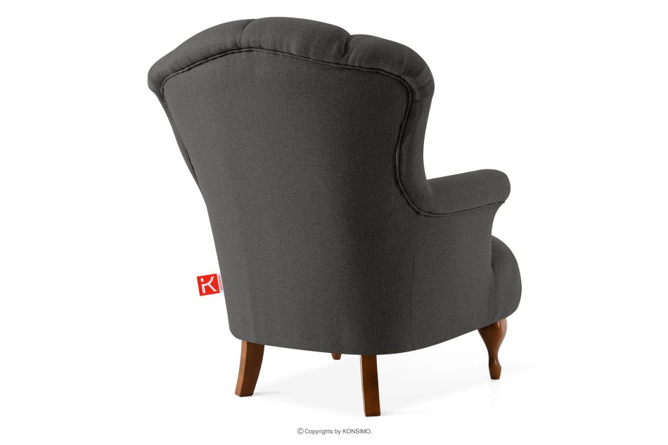 TOMIS Sessel und Pouffe Classic anthrazit Webstoff anthrazit - Foto 3