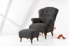TOMIS Sessel und Pouffe Classic anthrazit Webstoff anthrazit - Foto 2