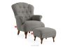 TOMIS Sessel und Pouffe Classic aschgrau Webstoff aschgrau - Foto 1