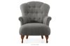 TOMIS Sessel und Pouffe Classic aschgrau Webstoff aschgrau - Foto 3