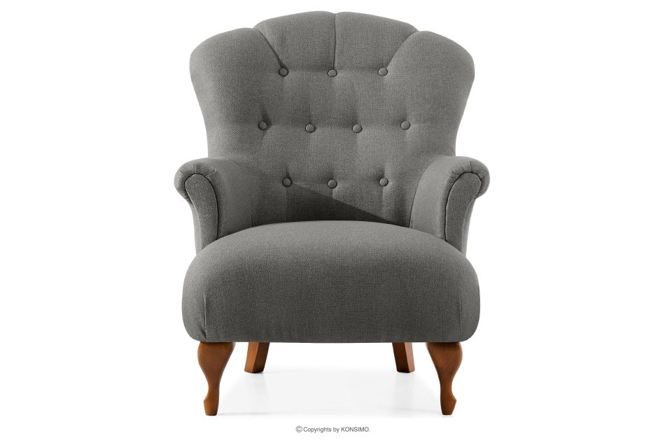 TOMIS Sessel und Pouffe Classic aschgrau Webstoff aschgrau - Foto 2