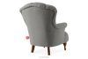 TOMIS Sessel und Pouffe Classic aschgrau Webstoff aschgrau - Foto 4
