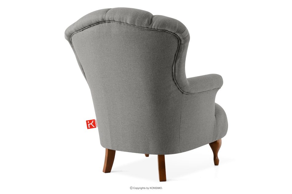 TOMIS Sessel und Pouffe Classic aschgrau Webstoff aschgrau - Foto 3