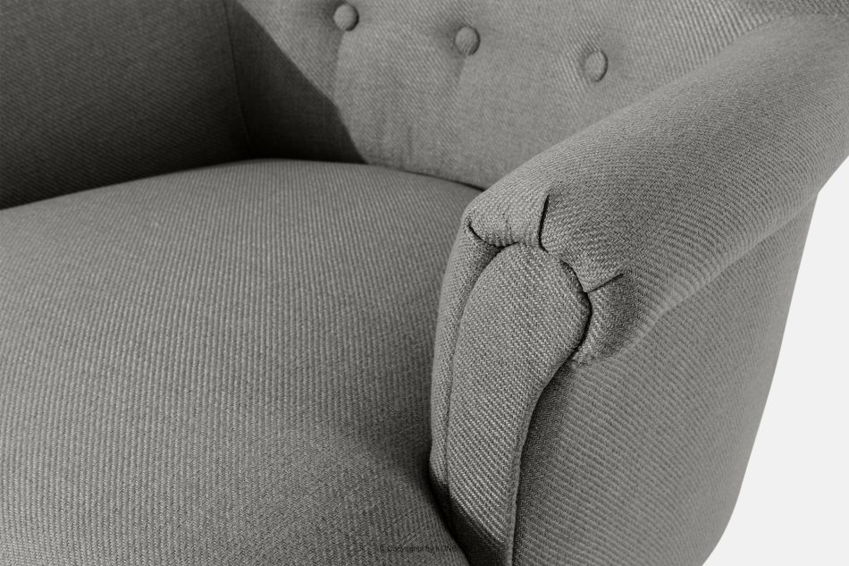 TOMIS Sessel und Pouffe Classic aschgrau Webstoff aschgrau - Foto 5