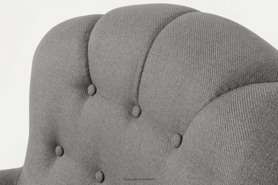 TOMIS Sessel und Pouffe Classic aschgrau Webstoff aschgrau - Foto 6
