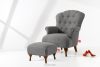 TOMIS Sessel und Pouffe Classic aschgrau Webstoff aschgrau - Foto 2