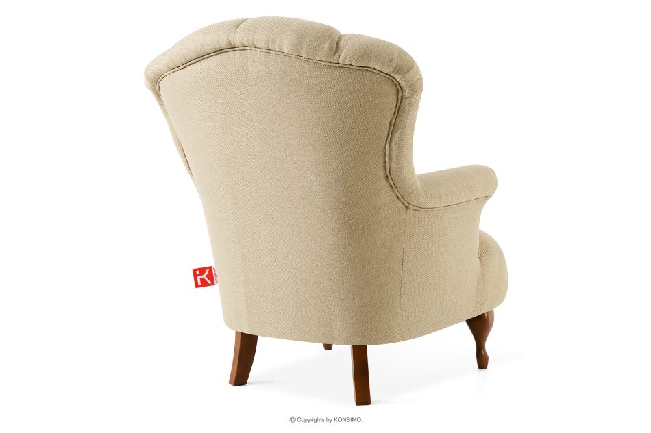 TOMIS Sessel und Pouffe Classic beige Webstoff beige - Foto 3