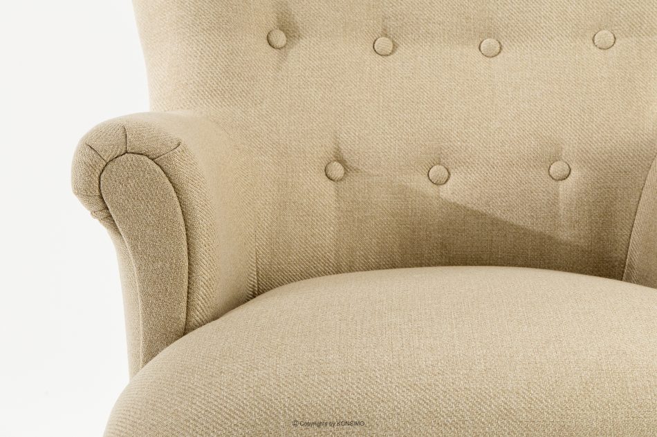 TOMIS Sessel und Pouffe Classic beige Webstoff beige - Foto 7
