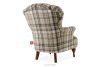 TOMIS Sessel- und Pouffe-Set braun/beige Webstoff braun/beige - Foto 4