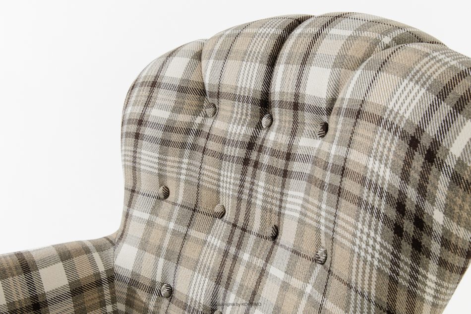 TOMIS Sessel- und Pouffe-Set braun/beige Webstoff braun/beige - Foto 6