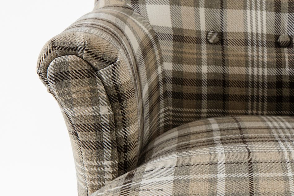 TOMIS Sessel- und Pouffe-Set braun/beige Webstoff braun/beige - Foto 7