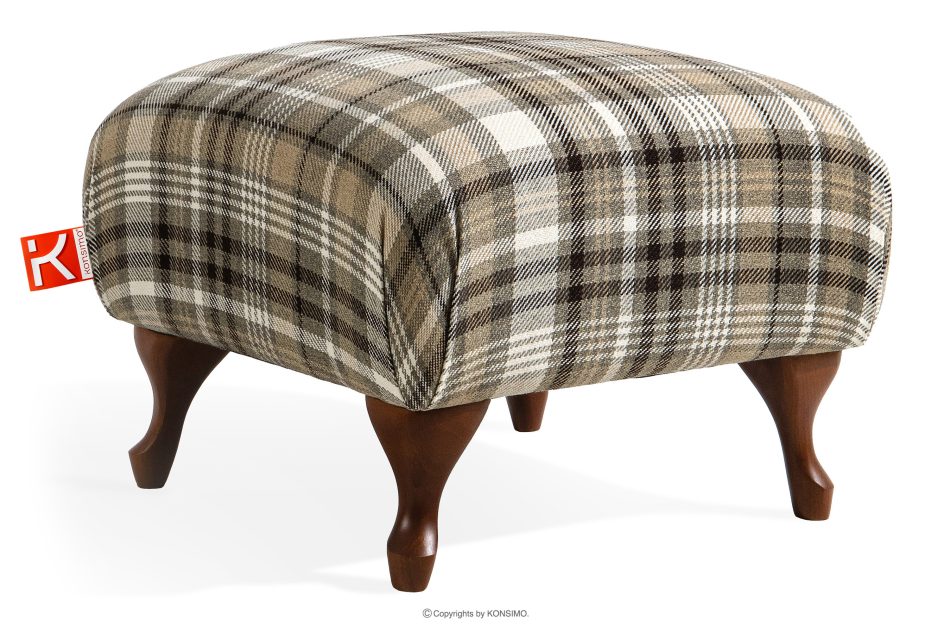 TOMIS Sessel- und Pouffe-Set braun/beige Webstoff braun/beige - Foto 11