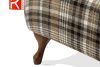 TOMIS Sessel- und Pouffe-Set braun/beige Webstoff braun/beige - Foto 13