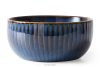 AD STRIPES Schale aus reaktivem Porzellan dunkelblau marineblau - Foto 1