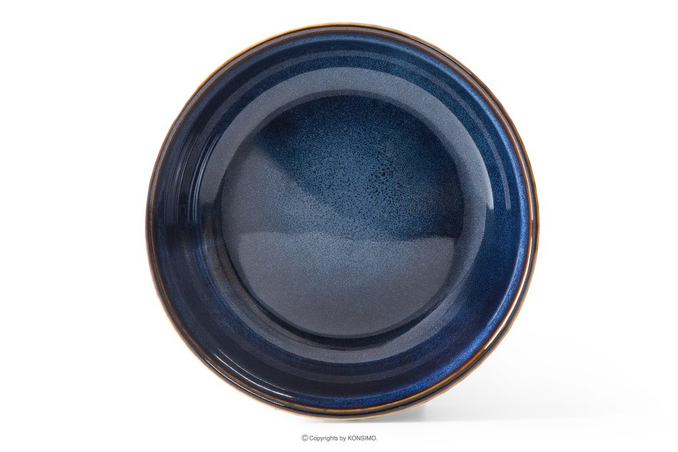 AD STRIPES Schale aus reaktivem Porzellan dunkelblau marineblau - Foto 4