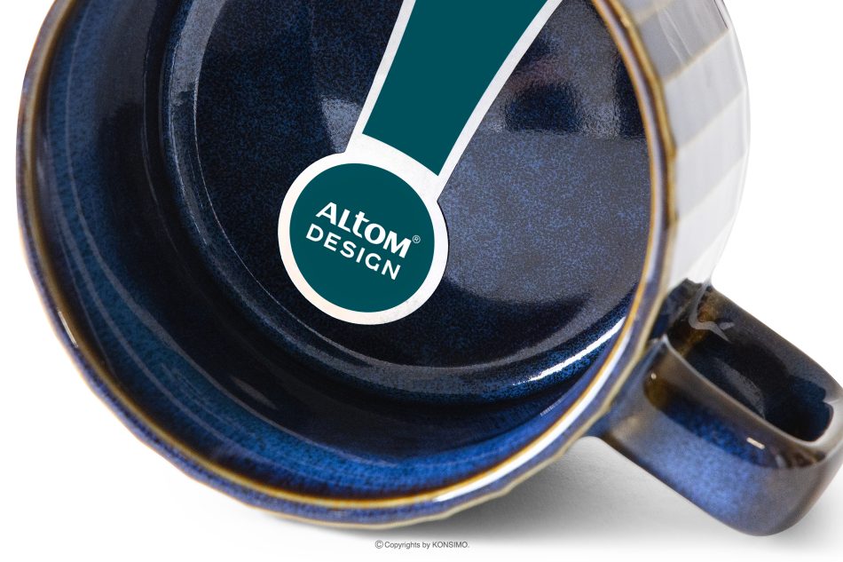 AD STRIPES Kaffeetasse aus reaktivem Porzellan dunkelblau marineblau - Foto 4