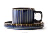 AD STRIPES Kaffeetasse aus reaktivem Porzellan dunkelblau marineblau - Foto 6
