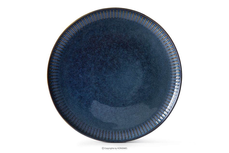 AD STRIPES Speiseteller 6 tlg. aus Porzellan reaktiv dunkelblau marineblau - Foto 5