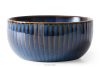 AD STRIPES Schale 6 tlg. aus reaktivem Porzellan dunkelblau marineblau - Foto 3