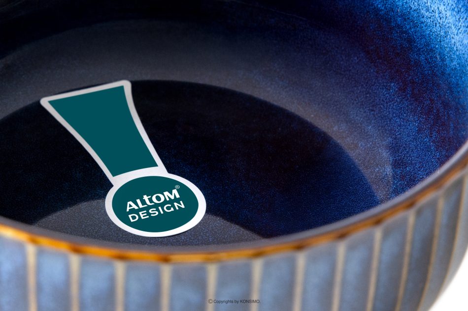 AD STRIPES Schale 6 tlg. aus reaktivem Porzellan dunkelblau marineblau - Foto 6