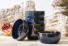 AD STRIPES Schale 6 tlg. aus reaktivem Porzellan dunkelblau marineblau - Foto 2