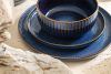 AD STRIPES Schale 6 tlg. aus reaktivem Porzellan dunkelblau marineblau - Foto 10