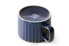 AD STRIPES Kaffeetasse 6 tlg. aus reaktivem Porzellan dunkelblau marineblau - Foto 5