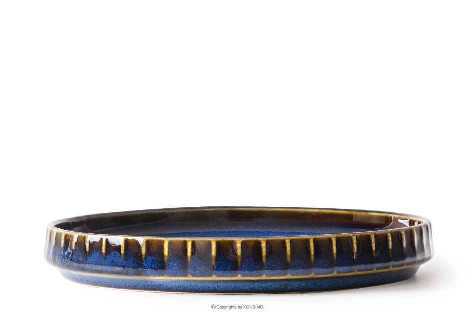 AD STRIPES Untertasse Kaffeetasse 6 tlg. aus reaktivem Porzellan marineblau marineblau - Foto 2