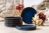 AD STRIPES Untertasse Kaffeetasse 6 tlg. aus reaktivem Porzellan marineblau marineblau - Foto 2