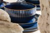 AD STRIPES Tafelservice 12 Personen (36 tlg.) aus reaktivem Porzellan dunkelblau marineblau - Foto 11