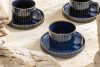 AD STRIPES Kaffeeset 6 Personen (12 tlg.) aus reaktivem Porzellan dunkelblau marineblau - Foto 10