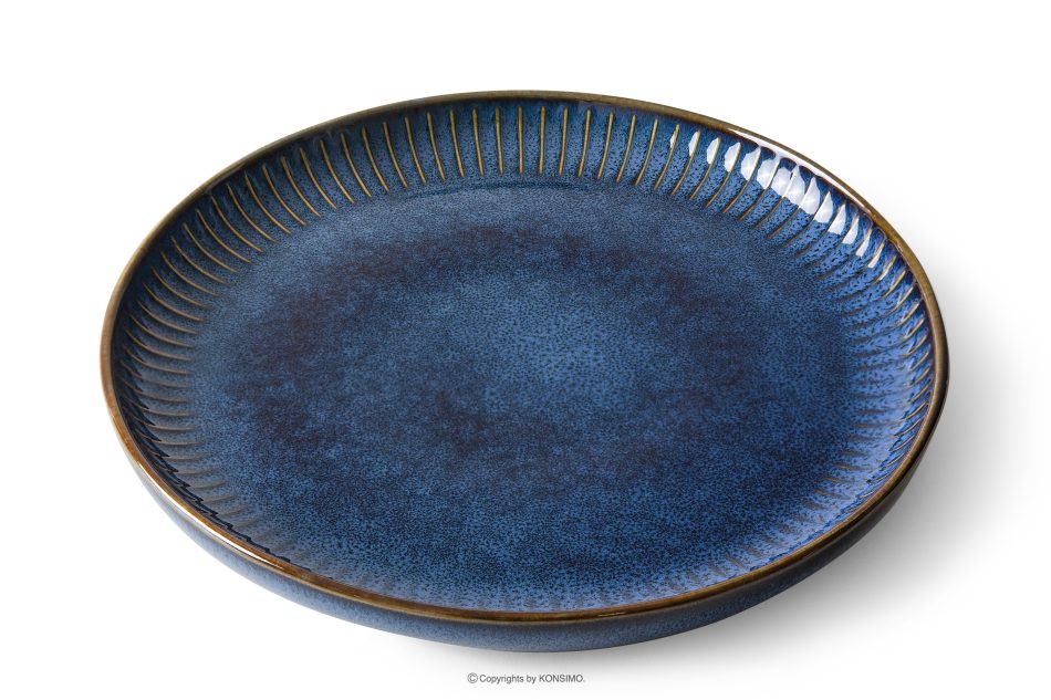 AD STRIPES Teeservice 6 Personen (12 Stück) aus reaktivem Porzellan dunkelblau marineblau - Foto 2