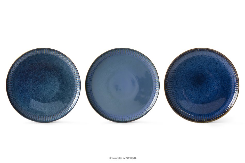 AD STRIPES Teeservice 6 Personen (12 Stück) aus reaktivem Porzellan dunkelblau marineblau - Foto 5