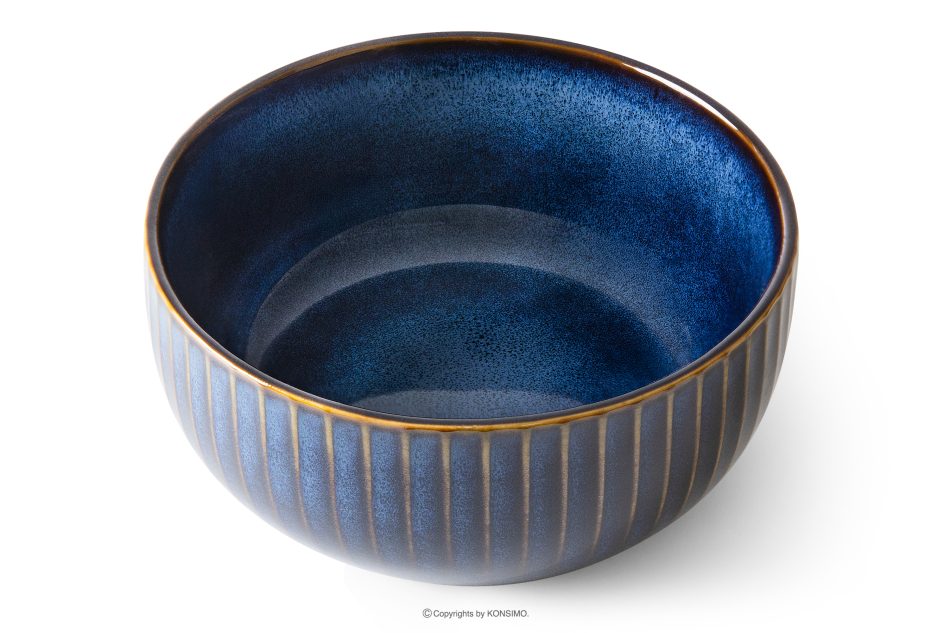 AD STRIPES Frühstücksset 6 Personen (12 tlg.) aus reaktivem Porzellan dunkelblau marineblau - Foto 2