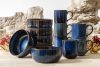 AD STRIPES Frühstücksset 6 Personen (12 tlg.) aus reaktivem Porzellan dunkelblau marineblau - Foto 2
