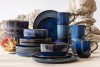 AD STRIPES Tafelservice 6 Personen (24 tlg.) aus reaktivem Porzellan dunkelblau marineblau - Foto 2