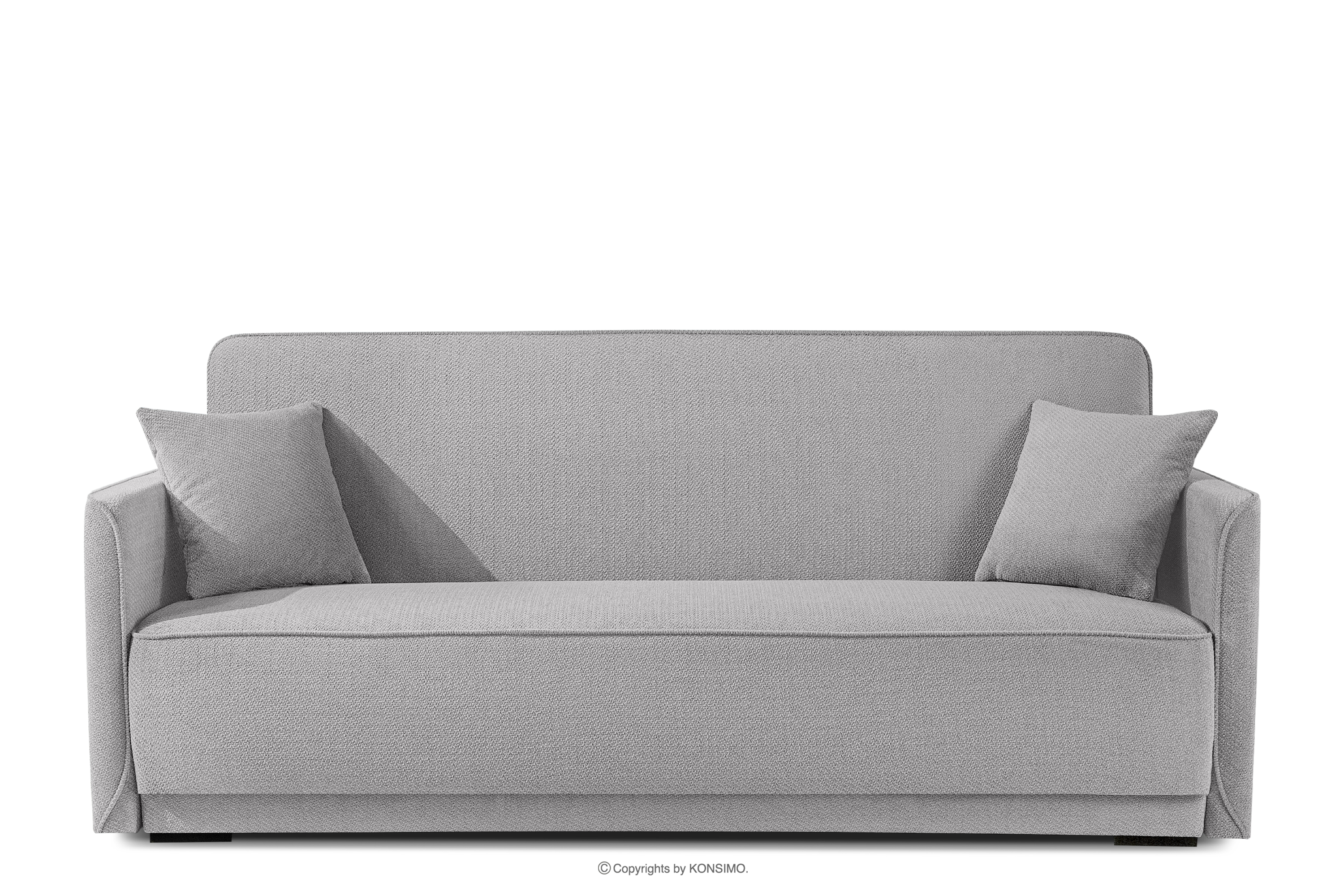 Schlafsofa ausziehbar aus Chenille-Stoff grau