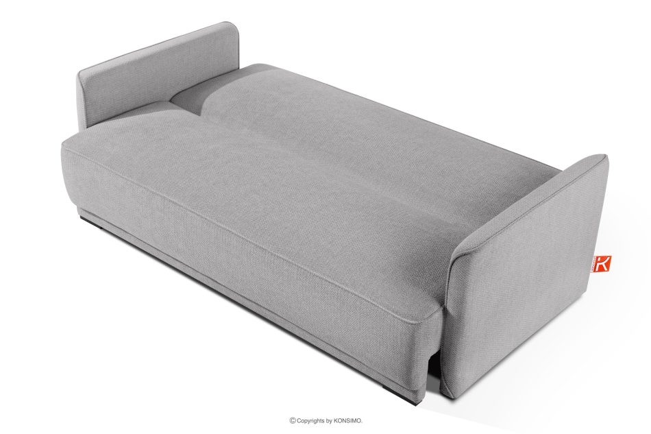 LIRIS Schlafsofa ausziehbar aus Chenille-Stoff grau grau - Foto 4