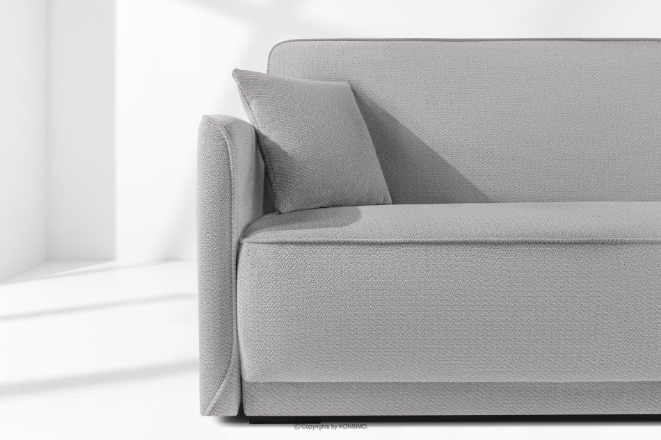 LIRIS Schlafsofa ausziehbar aus Chenille-Stoff grau grau - Foto 5