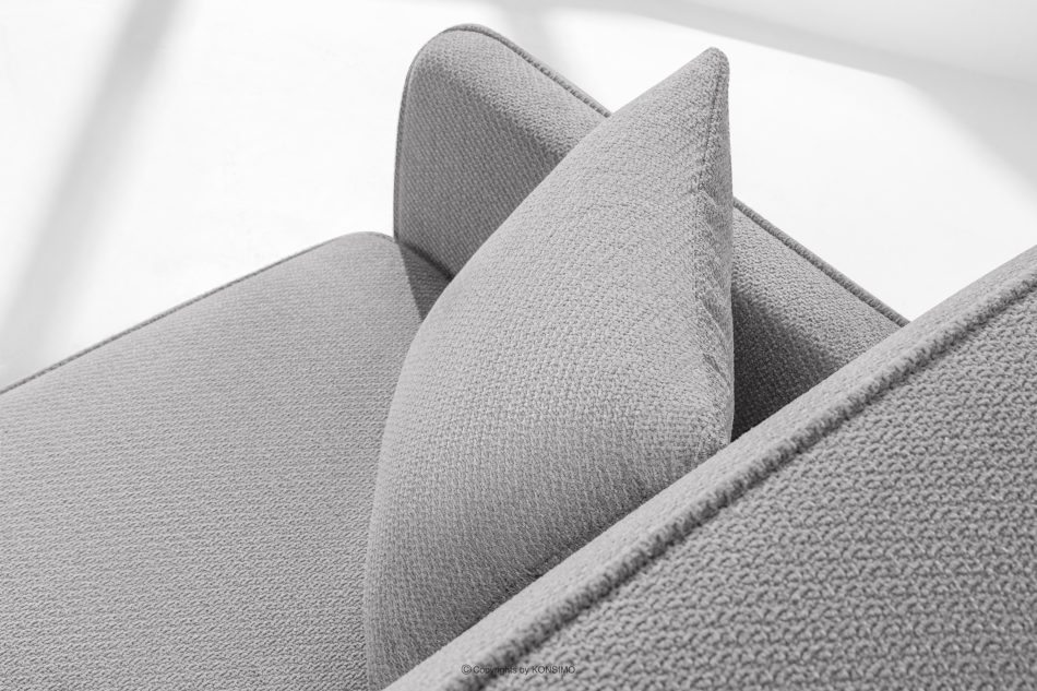 LIRIS Schlafsofa ausziehbar aus Chenille-Stoff grau grau - Foto 6