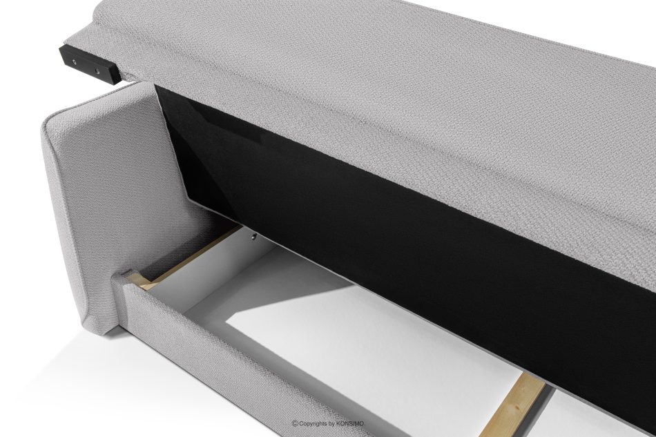 LIRIS Schlafsofa ausziehbar aus Chenille-Stoff grau grau - Foto 8