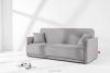 LIRIS Schlafsofa ausziehbar aus Chenille-Stoff grau grau - Foto 2