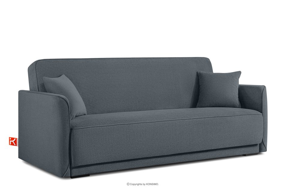 LIRIS Schlafsofa mit Chenille-Stoff Stahl stahlgrau - Foto 2